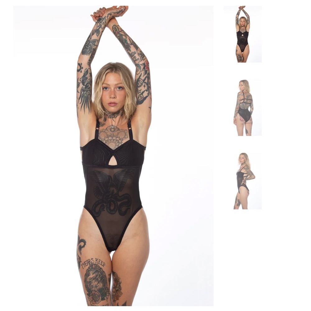 Solstice Intimates - Mesh Cheeky Bodysuit